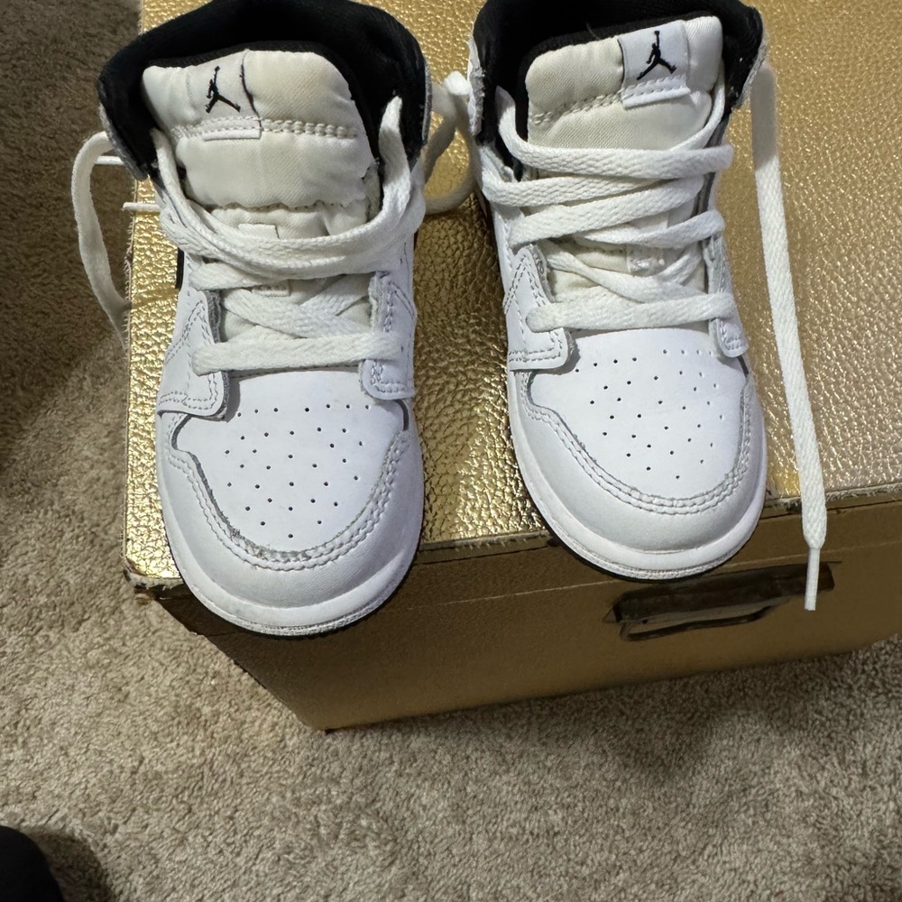 Nike  Kids White and Black Sneakers